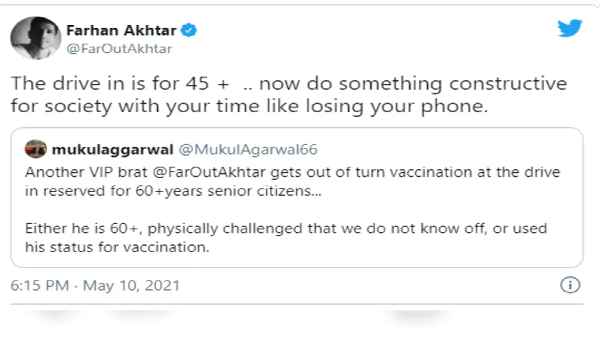 फरहान अख्‍तर ने दिया ये करारा जवाब 