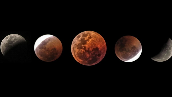 क्यों दिखाई देता है लाल चांद?