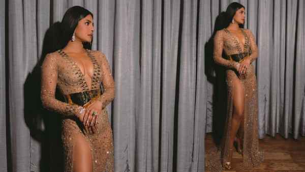 Billboard Awards 2021: न्यूड शिमरी गाउन में प्रियंका चोपड़ा का दिखा हॉट अवतार 
