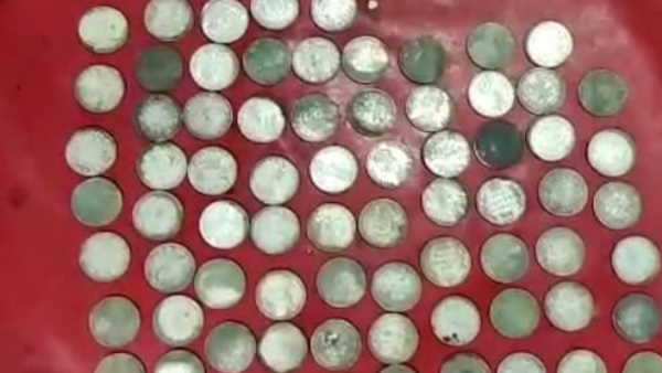 सिक्कों को देखने के लिए उमड़ी भीड़