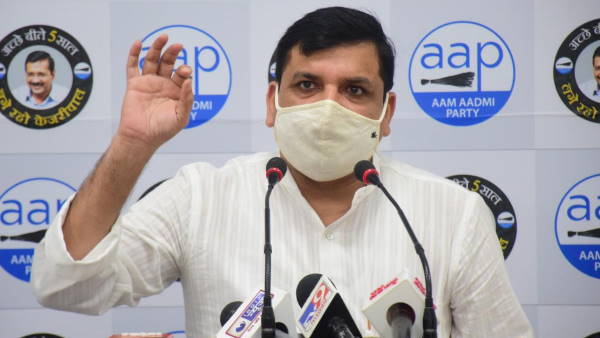 AAP MP sanjay singh target bjp and champat rai over ayodhya ram mandir donation issue AAP MP sanjay singh target bjp and champat rai over ayodhya ram mandir donation issue