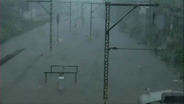 Mumbai Local train services stopped due to heavy rainfall