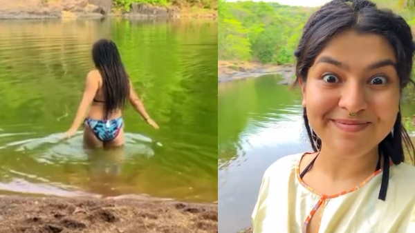 बिकिनी पहन झील के पानी में उतरीं 'सोनू' बिकिनी पहन झील के पानी में उतरीं 'सोनू'