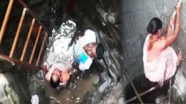 बेटे समेत पूरा परिवार कुंआ खोदने में जुट गया 