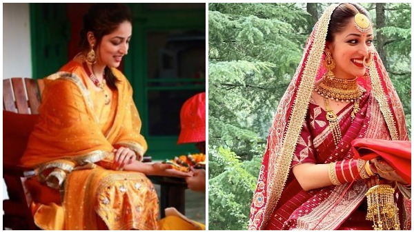 सलवार-कुर्ता में यामी ने लगवाई मेहंदी 