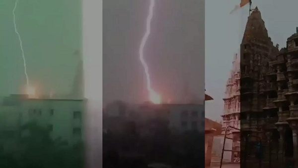 द्वारकाधीश मंदिर पर आई आसमानी आफत