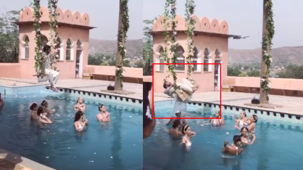  'गोपियों' संग बजा रहे थे बंसी, तभी हुआ मजेदार हादसा 