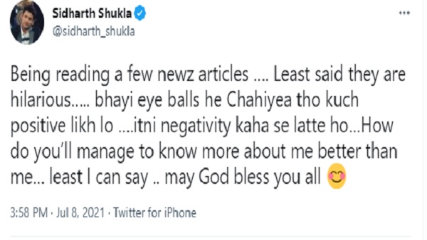 'सिंगल' हैं सिद्धार्थ शुक्ला 