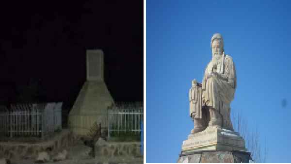 तालिबान ने उड़ाई हजारा नेता की मूर्ति तालिबान ने उड़ाई हजारा नेता की मूर्ति