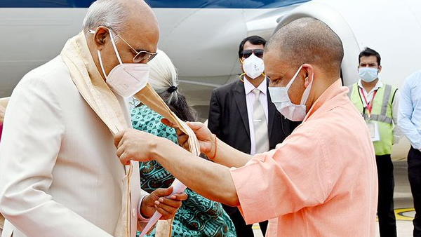 President laid foundation stone of Savitri Bai hostel in Ambedkar University President laid foundation stone of Savitri Bai hostel in Ambedkar University