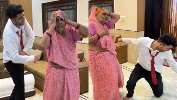 दादी और पोते का छाया डांस