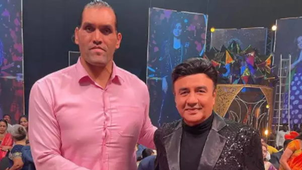 अनु मलिक के साथ दिखे ग्रेट खली