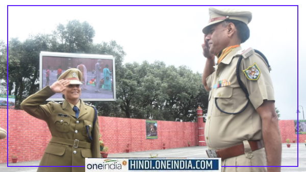 असिस्टेंट कमांडेंट बेटी को इंस्पेक्टर पिता ने किया सैल्यूट