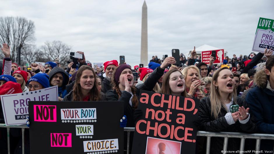 2020 में वॉशिंगटन में गर्भपात बैन के समर्थकों की एक रैली