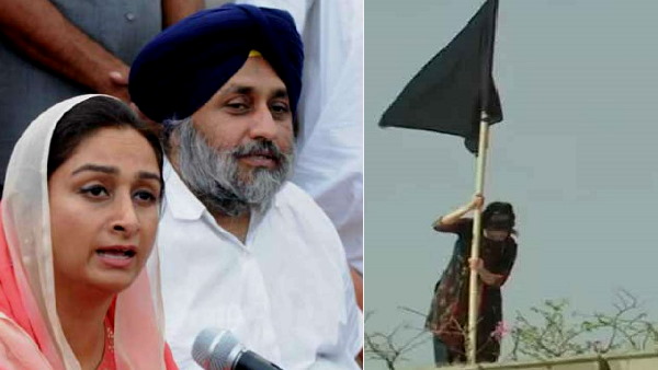 शिअद के काफिले को काले झंडे दिखाए गए शिअद के काफिले को काले झंडे दिखाए गए