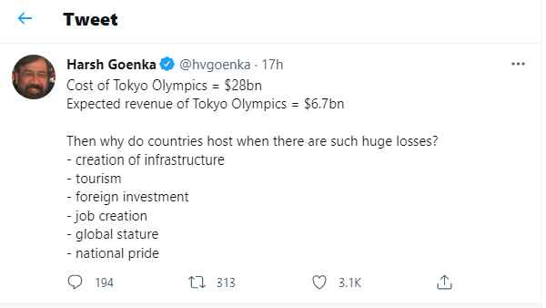 पिछले कुछ ओलंपिक बन गए हैं उदाहरण