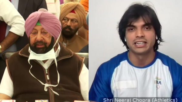 Punjab CM Amarinder Singh announces a cash prize of ₹ 2 crore for Neeraj Chopra Tokyo Olympics Punjab CM Amarinder Singh announces a cash prize of ₹ 2 crore for Neeraj Chopra Tokyo Olympics
