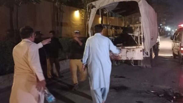 At least two policemen were killed and eight others injured in an explosion in Quetta pakistan At least two policemen were killed and eight others injured in an explosion in Quetta pakistan