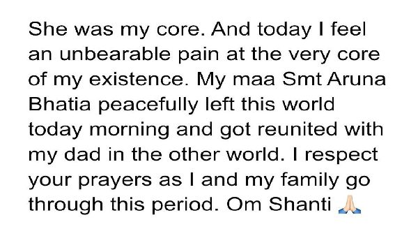 अक्षय ने इमोशनल पोस्ट किया शेयर