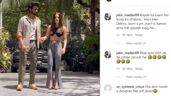 ब्लैक टॉप में दिख रही हैं राधिका मदान