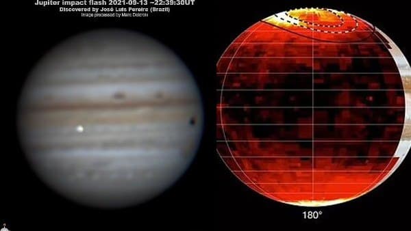 बृहस्पति से क्या टकराया?