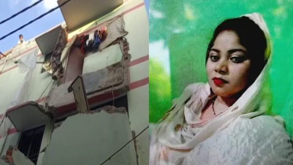 Balcony visor collapsed pregnant woman lost life in rampur Balcony visor collapsed pregnant woman lost life in rampur