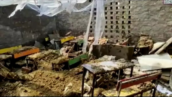 school building collapsed in Gannaur school building collapsed in Gannaur
