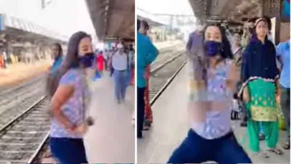 लड़की के जबरदस्‍त डांस मूव्‍स देख लोग हुए फैन 