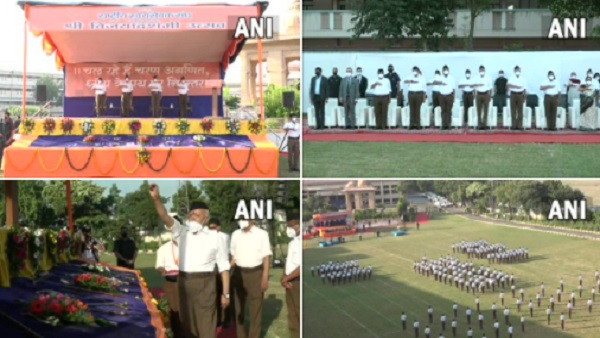 भागवत ने की शस्त्र पूजा, PM ने दी देशवासियों को बधाई भागवत ने की शस्त्र पूजा, PM ने दी देशवासियों को बधाई