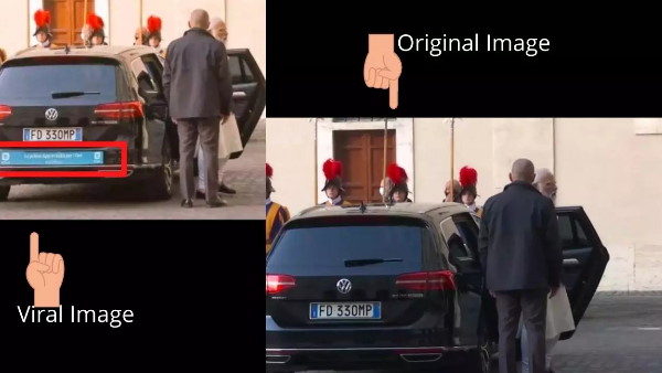 morphed images of PM Modi during his ongoing 5 day Italy and UK trip is being shared on social media