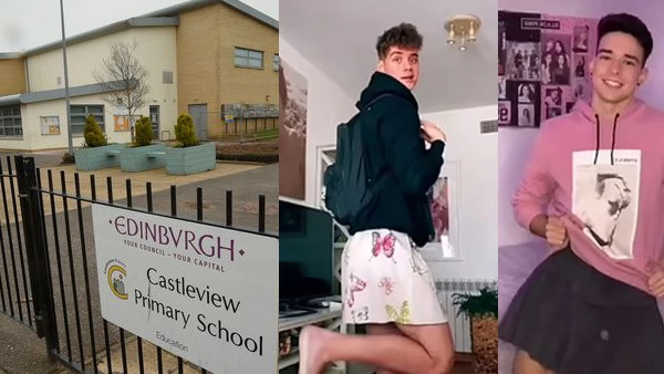 छात्र क्लास में स्कर्ट पहनकर आएं