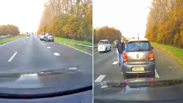 कार चला रही महिला अचानक बेहोश हो गई थी