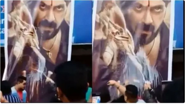 सलमान के पोस्टर पर दूध चढ़ाते दिखे फैंस