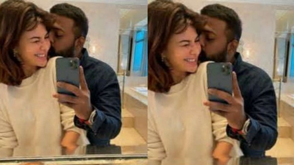 जैकलीन के गालों पर kiss करते दिखा सुकेश चंद्रशेखर