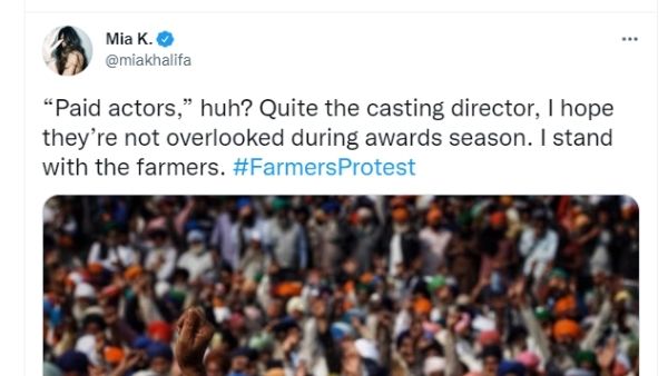 किसानों के साथ मिया खलीफा किसानों के साथ मिया खलीफा