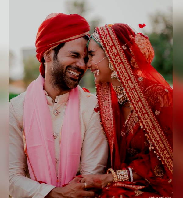 Rajkummar Rao And Patralekha reception party, Haryana Chief Minister Manohar Lal Khattar share a Smiles picture