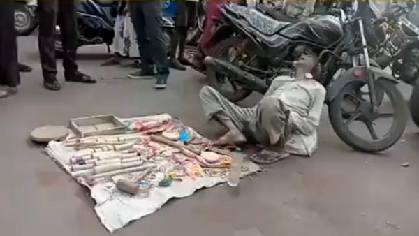 सागर में सामान बेचते बुजुर्ग की मौत सागर में सामान बेचते बुजुर्ग की मौत