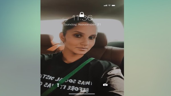 कार के अंदर बैठीं सानिया, फिर देने लगी ऐसा लुक