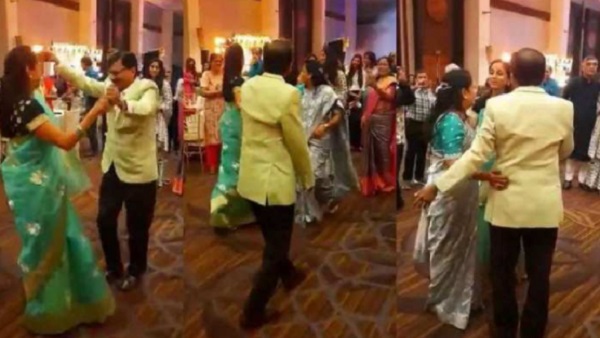 बेटी की संगीत में सुप्रिया सुले के साथ डांस कर रहे हैं सजंय राउत