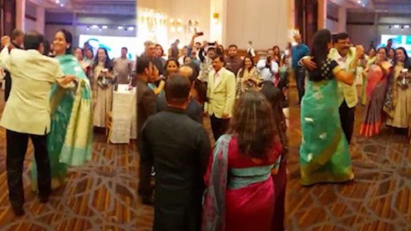 पत्नी के सामने सुप्रिया सुले के साथ डांस कर रहे संजय राउत 