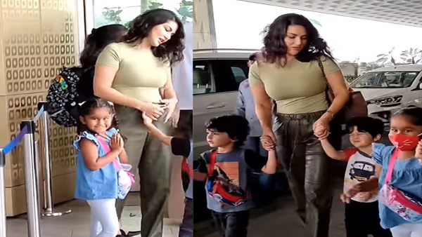 निशा ने नमस्ते करते हुए दी दिवाली की बधाई 