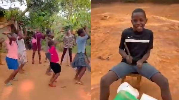 नाचते हुए मेरी क्रिसमस गा रहे बच्चे नाचते हुए मेरी क्रिसमस गा रहे बच्चे