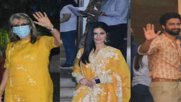 पीले रंग की आकर्षक ड्रेस में नजर आईं कैटरीना 