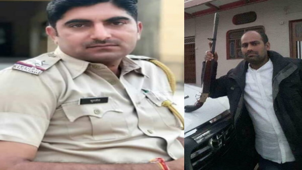 ऑटोमेटिक गन से पुलिस जवान पर फायर 