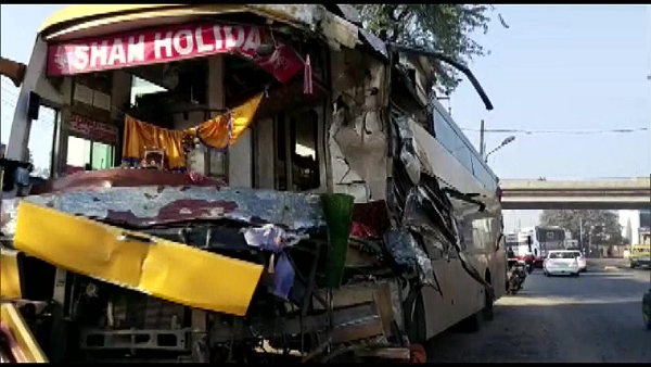 Haryanas Ambala-Delhi highway bus accident, 5 lost lives Haryanas Ambala-Delhi highway bus accident, 5 lost lives