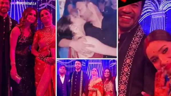 सुर्ख बनारसी साड़ी में नजर आईं अंकिता