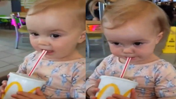 जब बच्ची ने पहली बार पी कोक जब बच्ची ने पहली बार पी कोक