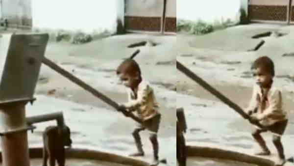 हैंडपंप चलाने के लिए करनी पड़ रही है मेहनत