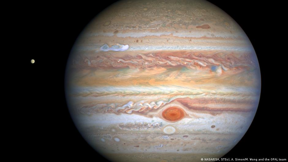 हबल दूरबीन से ली हुई बृहस्पति की एक तस्वीर