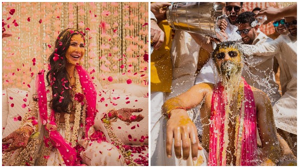 कैटरीना ने अपने दूल्हे विक्की को जमकर लगाई हल्दी 